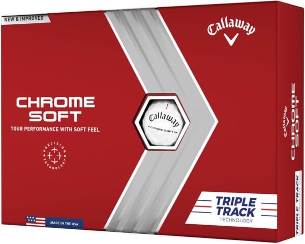 Callaway Golf 2022 Chrome Soft Golf Balls (True Track (Red/Blue)