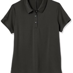 Callaway Polo de golf de manga corta micro hexagonal para niña, absorbe la humedad, tela texturizada duradera, protección solar