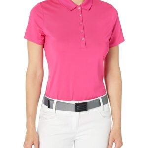 Callaway Polo de golf Opti-Dri Chevron de manga corta para mujer, tela elástica, absorbe la humedad, protección solar