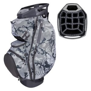 Sun Mountain C-130 2025 - Bolsa de golf de 14 vías con divisores de longitud completa y 11 bolsillos para máxima comodidad, bolsa ligera para carrito de golf con correa de...